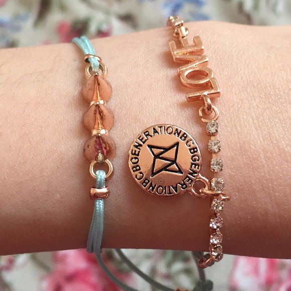 BCBGeneration Jewelry - BCBGeneration Light Blue Drawstring Bracelets