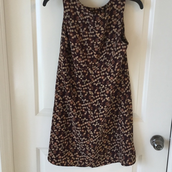 Browns & beige patterned dress with back zipper. - Picture 4 of 4