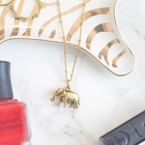 Gold Elephant Necklace