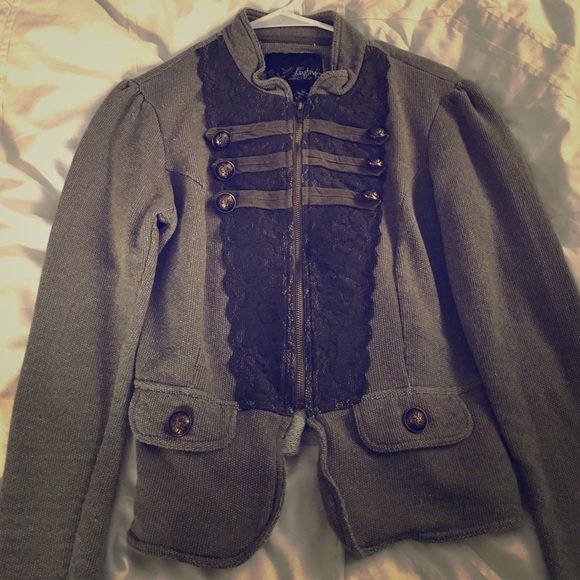 Women's Buckle military sweater jacket