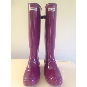 Rare Magenta Hunter Boots - Like New