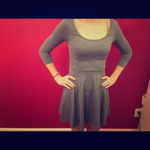 Gray Basic Everyday Dress