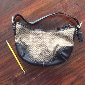 authentic Coach Jacquard hobo small bag