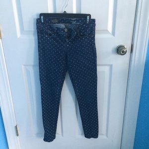 J. Crew Toothpick Polka Dot Jeans