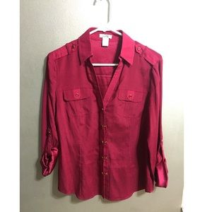Maroon Silk blouse