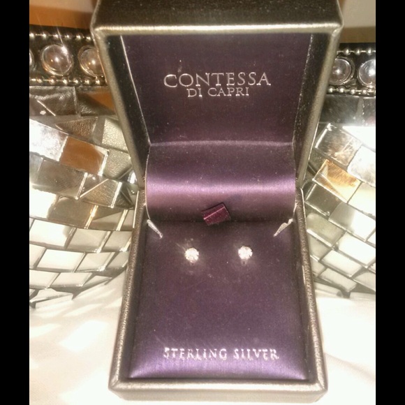 Contessa Di Capri Sterling Silver Earrings. NWOT - Picture 1 of 3
