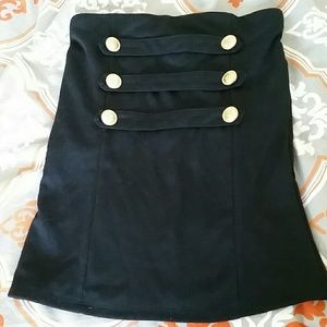 Tube Top With Button Detail