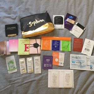 Makeup pouch & samples