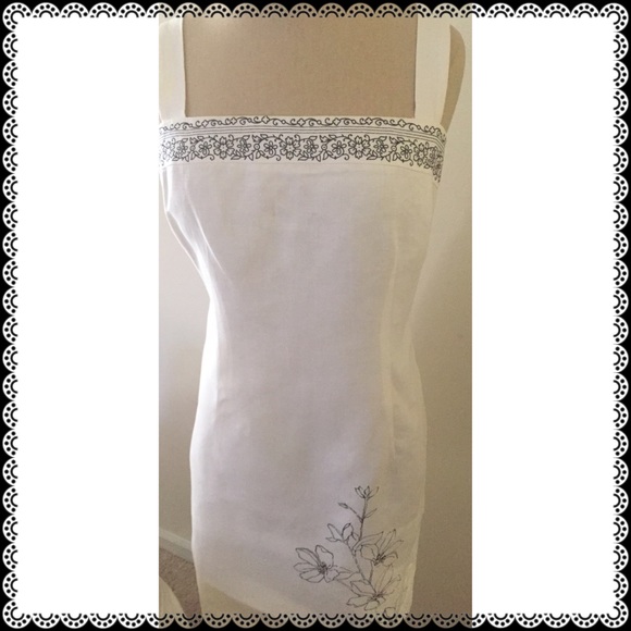 🎉HP🎉Ann Taylor White Linen Dress