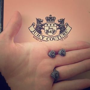 Juicy couture earrings and matching ring