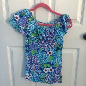 Lilly Pulitzer "May Flowers" Ruffle Top