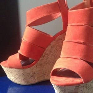 BUNDLE** Fluorescent Orange Wedges ~ Like New
