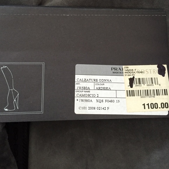 PRADA GREY SUEDE BOOTS - Picture 2 of 4