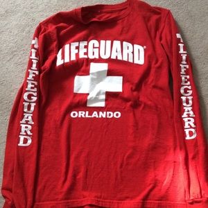 Red lifeguard long sleeve