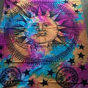 Tye dye celestial sun tapestry *SOLD*