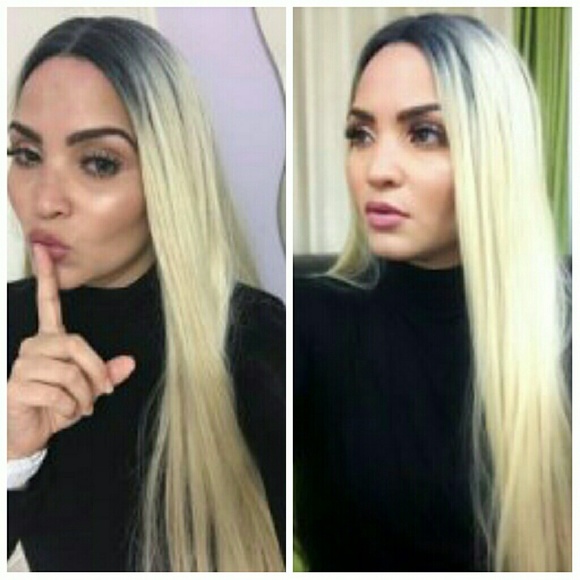Ombre 2 Tones Synthetic Lacefront Wig