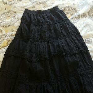 Long black flowy skirt