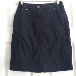Chico's 00 Black Cargo Skirt