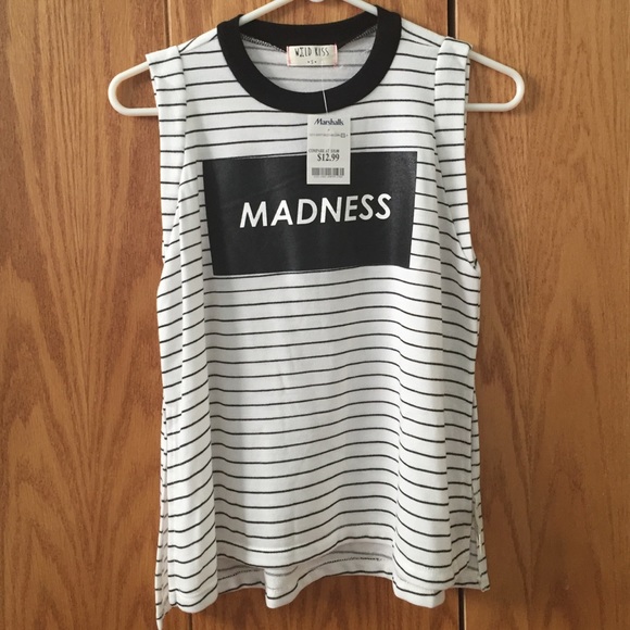 Wild Kiss tank top. Stripped and new with tags.