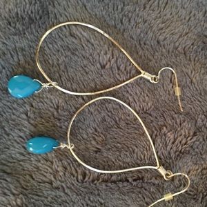 Silver Turquoise Dangling Earrings