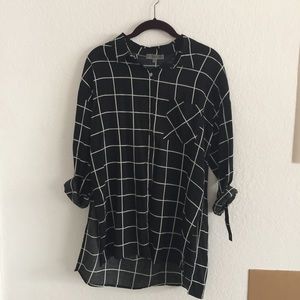 Grid patterned flannel