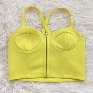 Yellow crop top