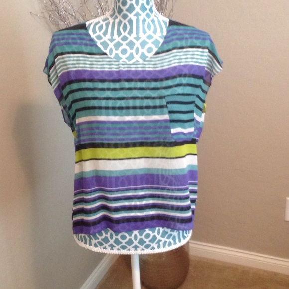 Sheer top with open back
