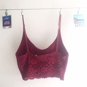 UO Maroon Knit Bra Top