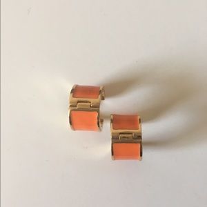 Orange and gold Kate spade earrings