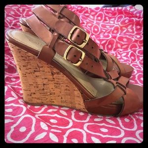 Cathy Jean Brown Cognac Cork Wedges