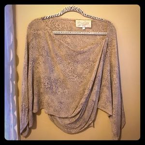 Rory Beca-printed silk blouse-purplish/grey