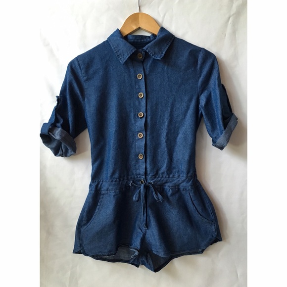 Denim romper