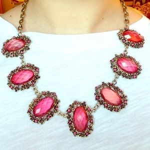 Beautiful Red/Gold Statement Necklace