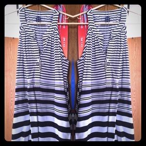Black/white striped tank