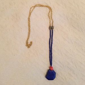 Navy and Gold Necklace