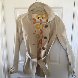 J crew tan rain jacket