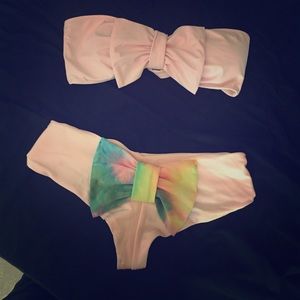 Lolli pink bow bikini