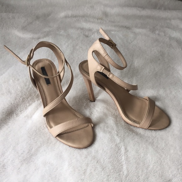 SOLD Forever 21 Strappy Nude Heels