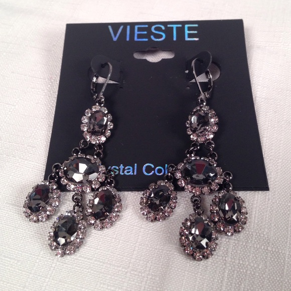 Crystal Dangle Earrings - Picture 3 of 3