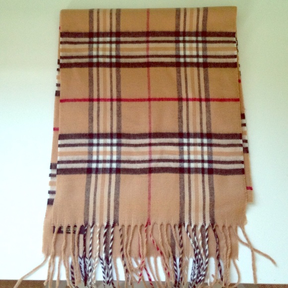 Plaid scarf.