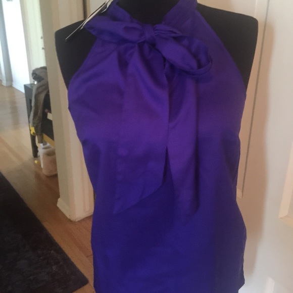 J.Crew 100% Silk Halter Neck Blouse Sz 00 NWT