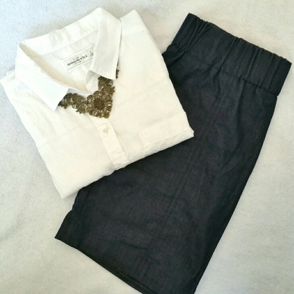 Navy Blue Pencil Skirt