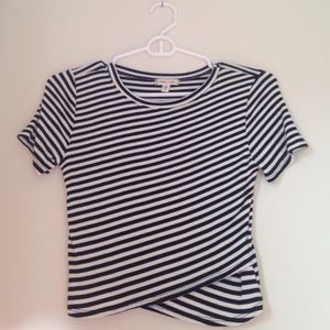 black and white striped shirt