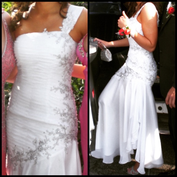 White formal dress