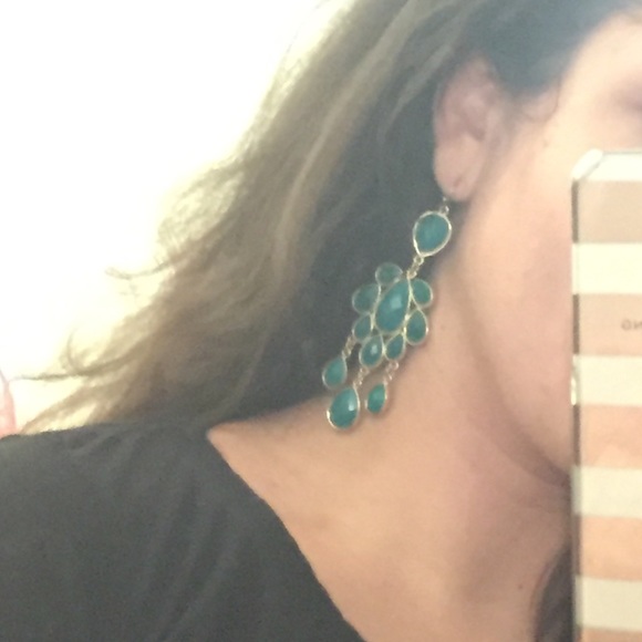 SOLD | Fab turquoise chandelier earrings - Picture 2 of 2