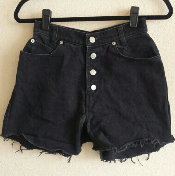 Vintage Black High Waisted Shorts