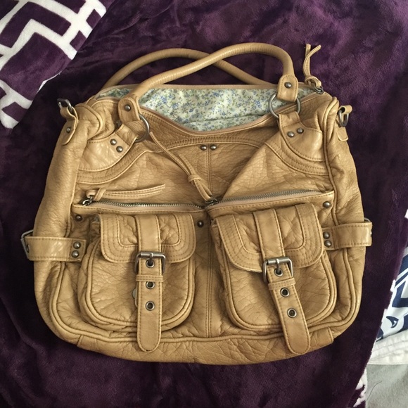 Tan messenger bag