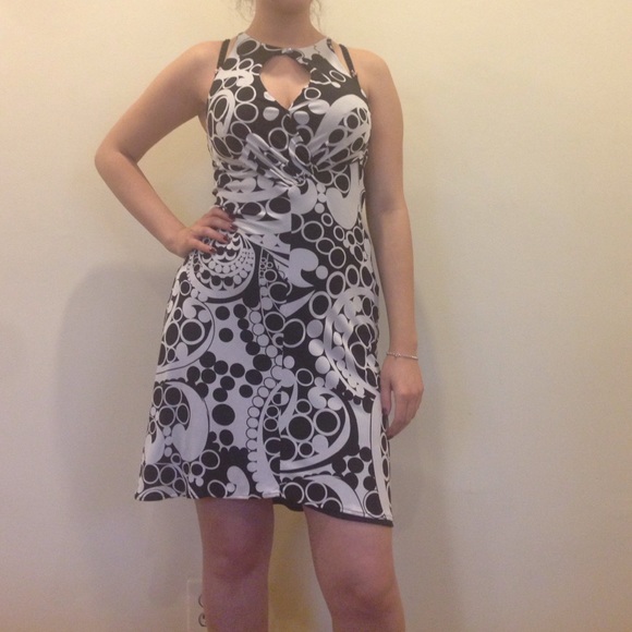 Black and white halter top dress!