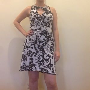 Black and white halter top dress!