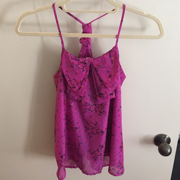 ❌SOLD❌ Xhilaration Strappy Pink Floral Tank Sz. XS